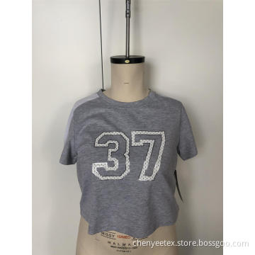 Splicing short digital short sleeve